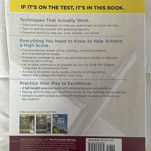 AP English Language & Composition Exam Book - Picture 2 of 2